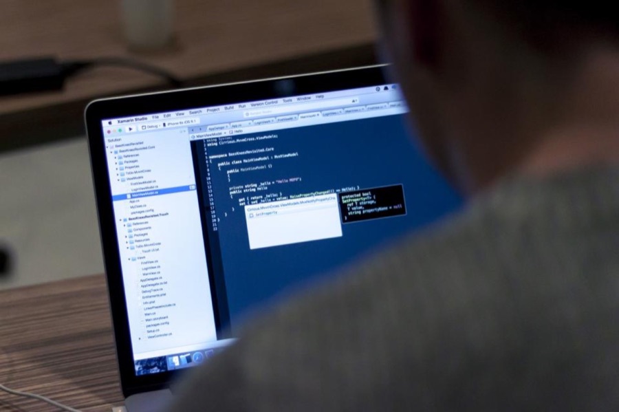 A developer's screen full of source code
